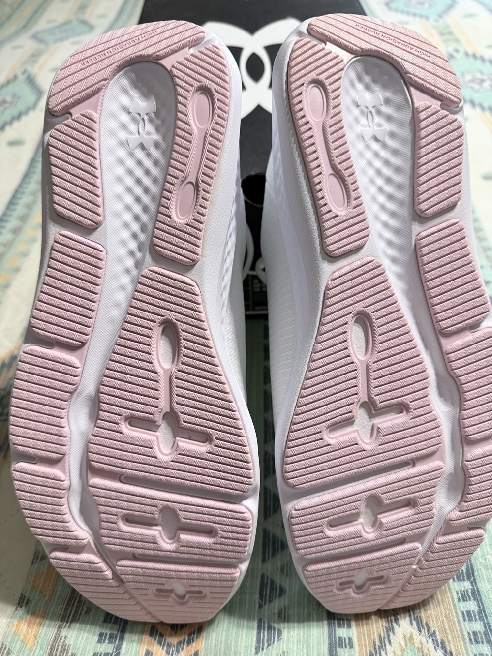 Under Armour White Sneakers with Pale Pink Insole - Picture 3 of 5